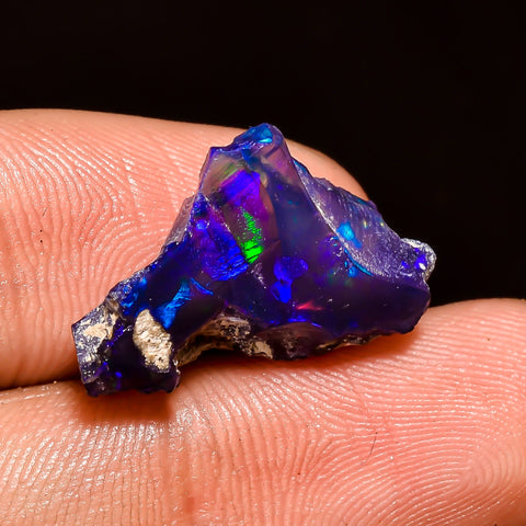 Incredible Top Grade Quality 100% Natural Welo Fire Blue Ethiopian Opal Rough Loose Gemstone For Making Jewelry 21X14X6 MM 7 Cts. KR04-14 Sunkarton
