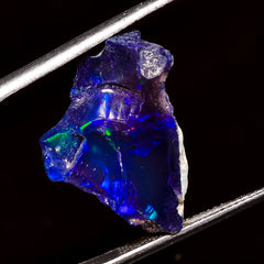 Incredible Top Grade Quality 100% Natural Welo Fire Blue Ethiopian Opal Rough Loose Gemstone For Making Jewelry 21X14X6 MM 7 Cts. KR04-14 Sunkarton
