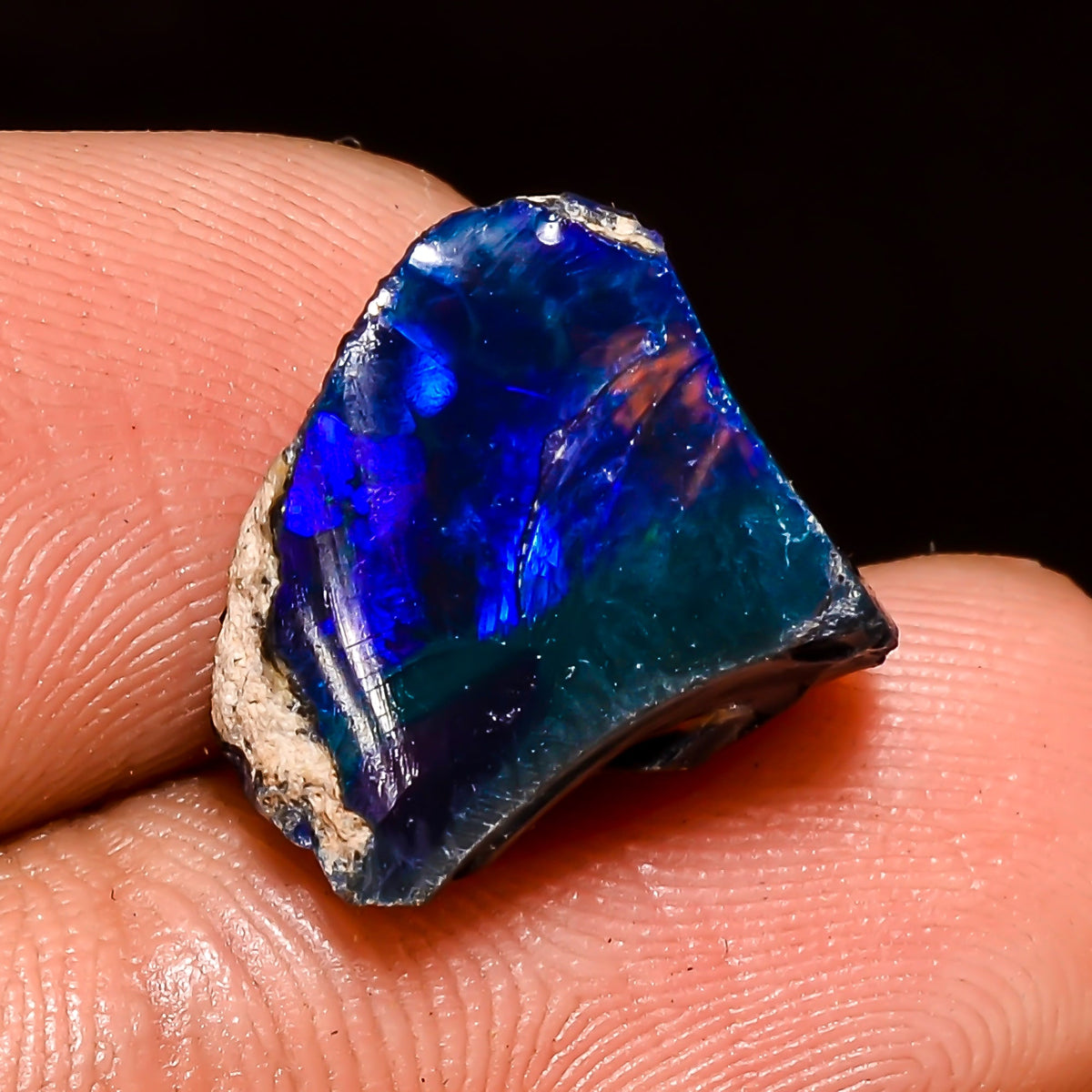 Mind Blowing A One Quality 100% Natural Welo Fire Blue Ethiopian Opal Rough Loose Gemstone For Making Jewelry 14X12X9 MM 6.5 Cts. KR04-16 Sunkarton