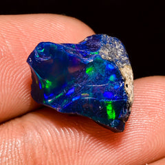 Mind Blowing A One Quality 100% Natural Welo Fire Blue Ethiopian Opal Rough Loose Gemstone For Making Jewelry 14X12X9 MM 6.5 Cts. KR04-16 Sunkarton