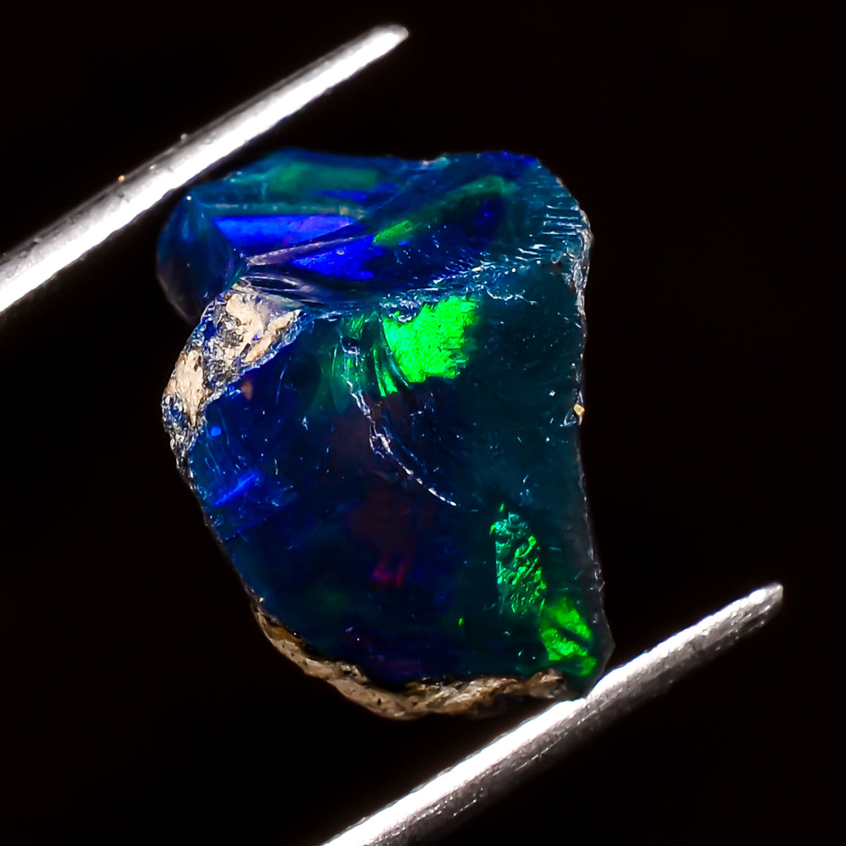 Mind Blowing A One Quality 100% Natural Welo Fire Blue Ethiopian Opal Rough Loose Gemstone For Making Jewelry 14X12X9 MM 6.5 Cts. KR04-16 Sunkarton