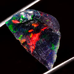 Outstanding Top Grade Quality 100% Natural Welo Fire Black Ethiopian Opal Rough Loose Gemstone For Making Jewelry 19X13X7 MM 5 Cts. KR04-17 Sunkarton