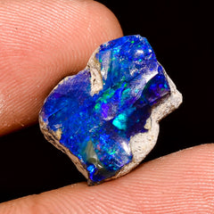 Superb Top Grade Quality 100% Natural Welo Fire Blue Ethiopian Opal Rough Loose Gemstone For Making Jewelry 15X12X7 MM 6 Cts. KR04-19 Sunkarton