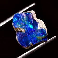 Superb Top Grade Quality 100% Natural Welo Fire Blue Ethiopian Opal Rough Loose Gemstone For Making Jewelry 15X12X7 MM 6 Cts. KR04-19 Sunkarton