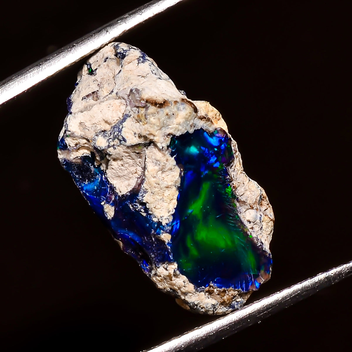 Exclusive Top Grade Quality 100% Natural Welo Fire Black Ethiopian Opal Rough Loose Gemstone For Making Jewelry 20X10X9 MM 7 Cts. KR04-33 Sunkarton