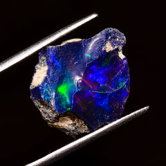 Beautiful Top Grade Quality 100% Natural Welo Fire Blue Ethiopian Opal Rough Loose Gemstone For Making Jewelry 19X15X8 MM 10.5 Cts. KR04-4 Sunkarton