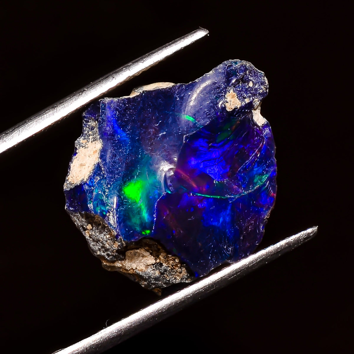 Beautiful Top Grade Quality 100% Natural Welo Fire Blue Ethiopian Opal Rough Loose Gemstone For Making Jewelry 19X15X8 MM 10.5 Cts. KR04-4 Sunkarton