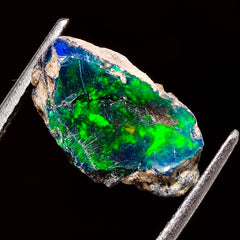Awesome Top Grade Quality 100% Natural Welo Fire Black Ethiopian Opal Rough Loose Gemstone For Making Jewelry 13X11X8 MM 5.5 Cts. KR04-53 Sunkarton