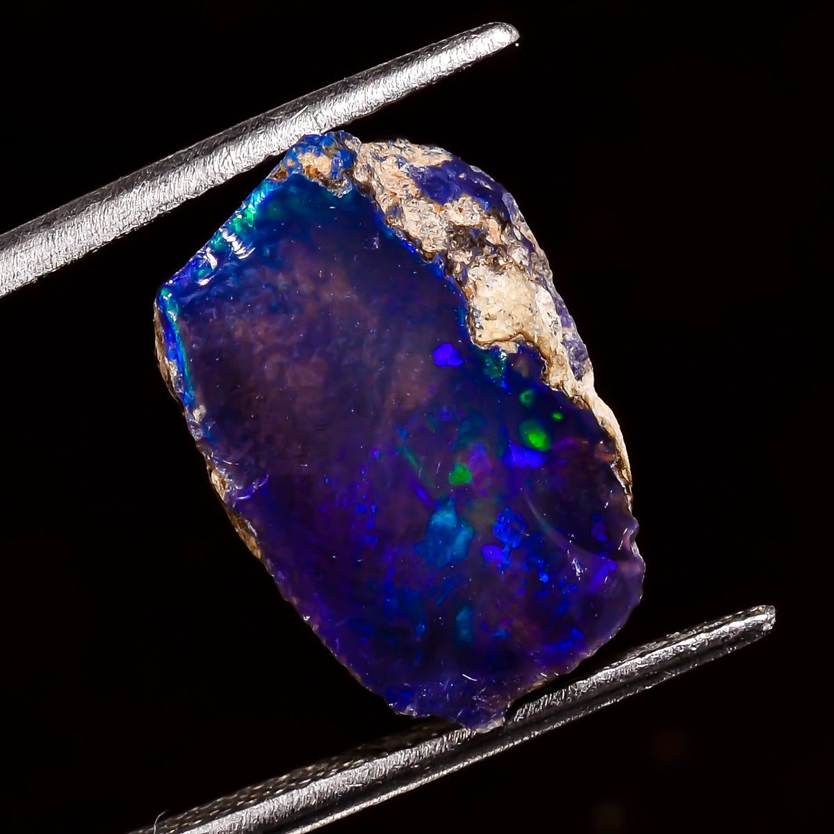 Classic Top Grade Quality 100% Natural Welo Fire Blue Ethiopian Opal Rough Loose Gemstone For Making Jewelry 16X11X8 MM 6 Cts. KR04-5 Sunkarton