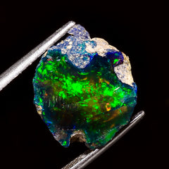 Outstanding Top Grade Quality 100% Natural Welo Fire Black Ethiopian Opal Rough Loose Gemstone For Making Jewelry 18X14X9 MM 7 Cts. KR04-67 Sunkarton