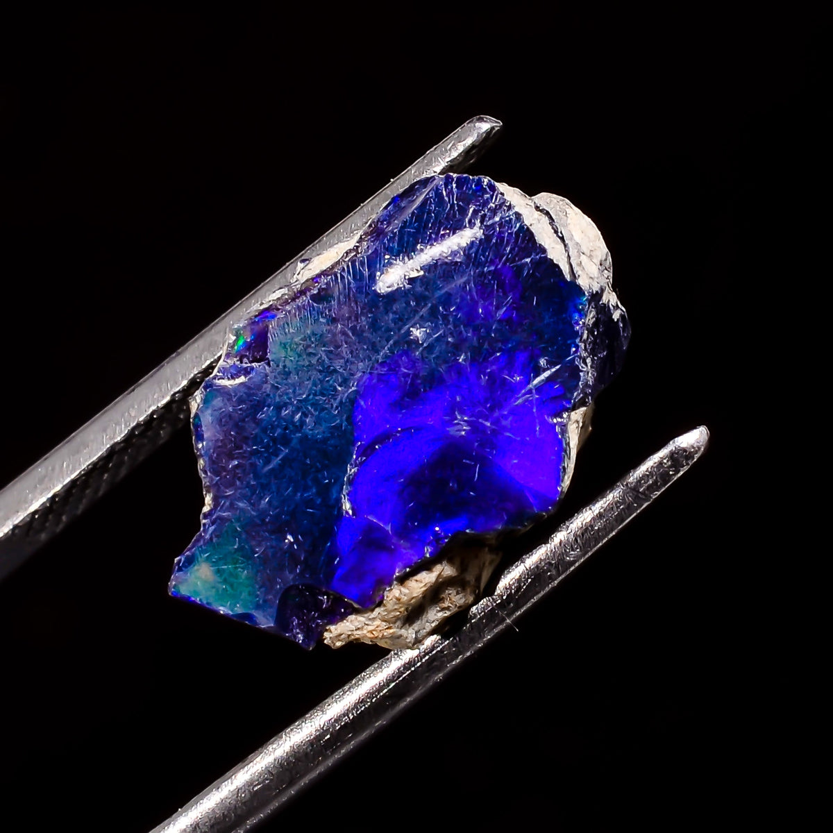Amazing Top Grade Quality 100% Natural Welo Fire Black Ethiopian Opal Rough Loose Gemstone For Making Jewelry 15X13X9 MM 7.5 Cts. KR05-100 Sunkarton