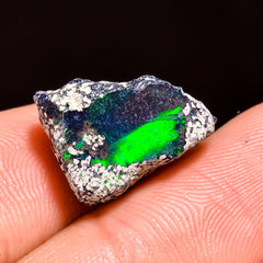 Immaculate Top Grade Quality 100% Natural Welo Fire Black Ethiopian Opal Rough Loose Gemstone For Making Jewelry 16X10X8 MM 6.5 Cts. KR05-12 Sunkarton