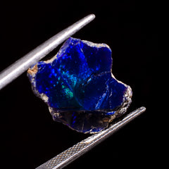 Splendid Top Grade Quality 100% Natural Welo Fire Blue Ethiopian Opal Rough Loose Gemstone For Making Jewelry 19X13X5 MM 6 Cts. KR05-17 Sunkarton