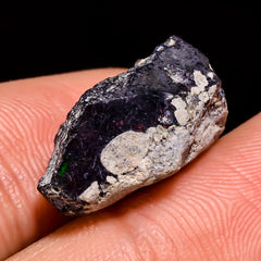 Attractive Top Grade Quality 100% Natural Welo Fire Black Ethiopian Opal Rough Loose Gemstone For Making Jewelry 18X12X9 MM 8.5 Cts. KR05-1 Sunkarton