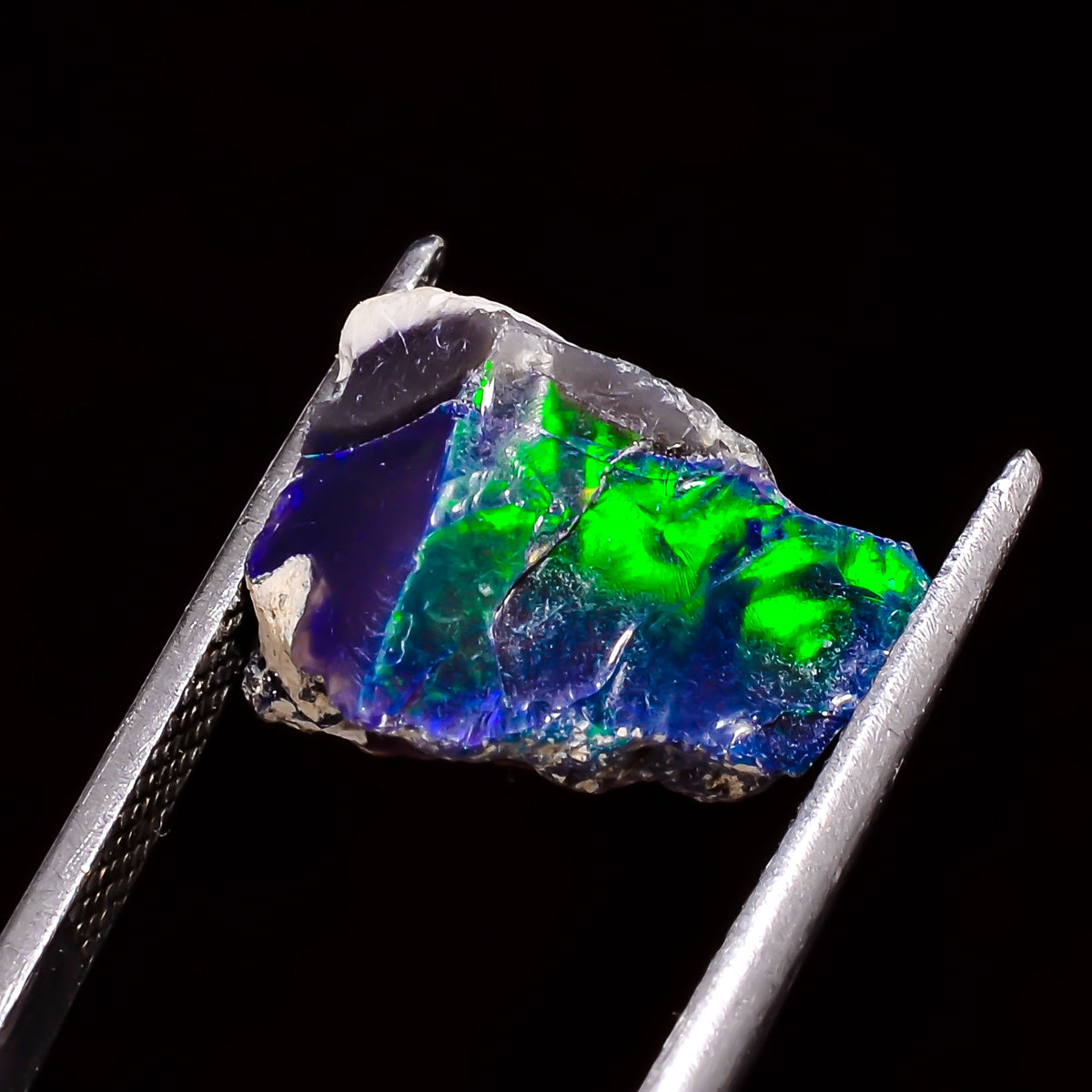 Classic Top Grade Quality 100% Natural Welo Fire Black Ethiopian Opal Rough Loose Gemstone For Making Jewelry 14X11X11 MM 5.5 Cts. KR05-29 Sunkarton