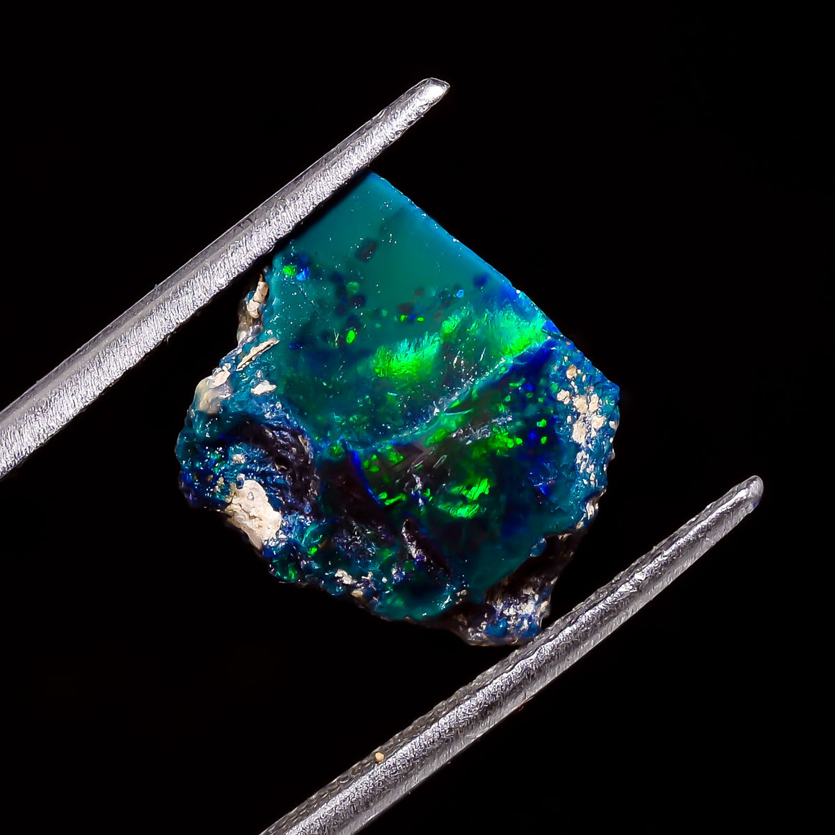 Awesome Top Grade Quality 100% Natural Welo Fire Black Ethiopian Opal Rough Loose Gemstone For Making Jewelry 14X12X9 MM 6.5 Cts. KR05-2 Sunkarton