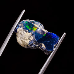 Excellent Top Grade Quality 100% Natural Welo Fire Black Ethiopian Opal Rough Loose Gemstone For Making Jewelry 15X11X9 MM 5.5 Cts. KR05-31 Sunkarton