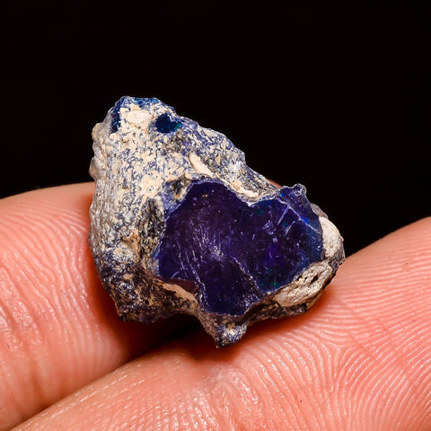 Incredible Top Grade Quality 100% Natural Welo Fire Blue Ethiopian Opal Rough Loose Gemstone For Making Jewelry 17X12X11 MM 9.5 Cts. KR05-38 Sunkarton