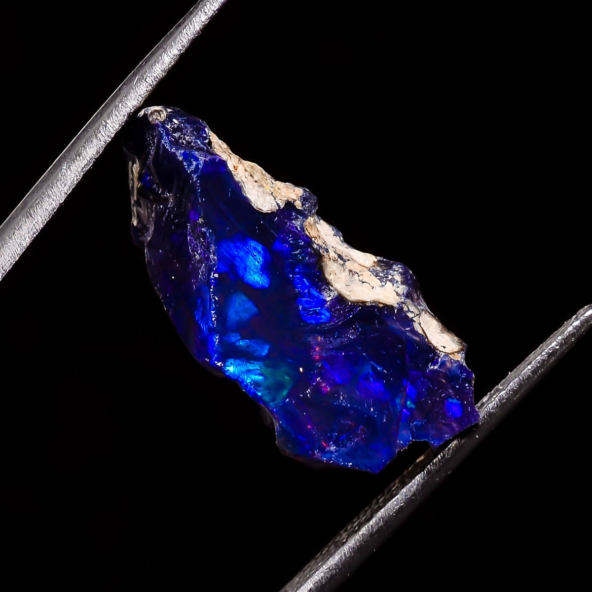 Attractive Top Grade Quality 100% Natural Welo Fire Blue Ethiopian Opal Rough Loose Gemstone For Making Jewelry 20X11X9 MM 7 Cts. KR05-51 Sunkarton