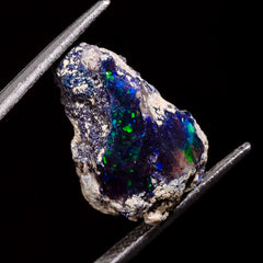 Awesome Top Grade Quality 100% Natural Welo Fire Black Ethiopian Opal Rough Loose Gemstone For Making Jewelry 18X13X9 MM 8 Cts. KR05-52 Sunkarton