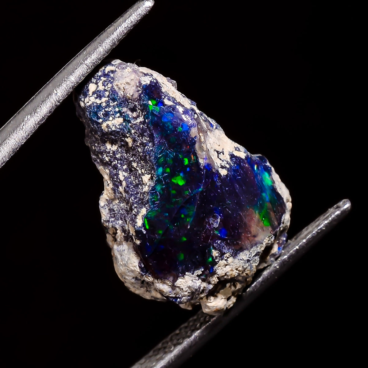 Awesome Top Grade Quality 100% Natural Welo Fire Black Ethiopian Opal Rough Loose Gemstone For Making Jewelry 18X13X9 MM 8 Cts. KR05-52 Sunkarton