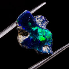 Amazing Top Grade Quality 100% Natural Welo Fire Black Ethiopian Opal Rough Loose Gemstone For Making Jewelry 18X10X7 MM 5.5 Cts. KR05-75 Sunkarton