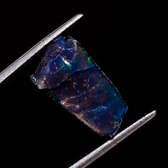 Elegant Top Grade Quality 100% Natural Welo Fire Black Ethiopian Opal Rough Loose Gemstone For Making Jewelry 17X9X8 MM 5.5 Cts. KR05-58 Sunkarton