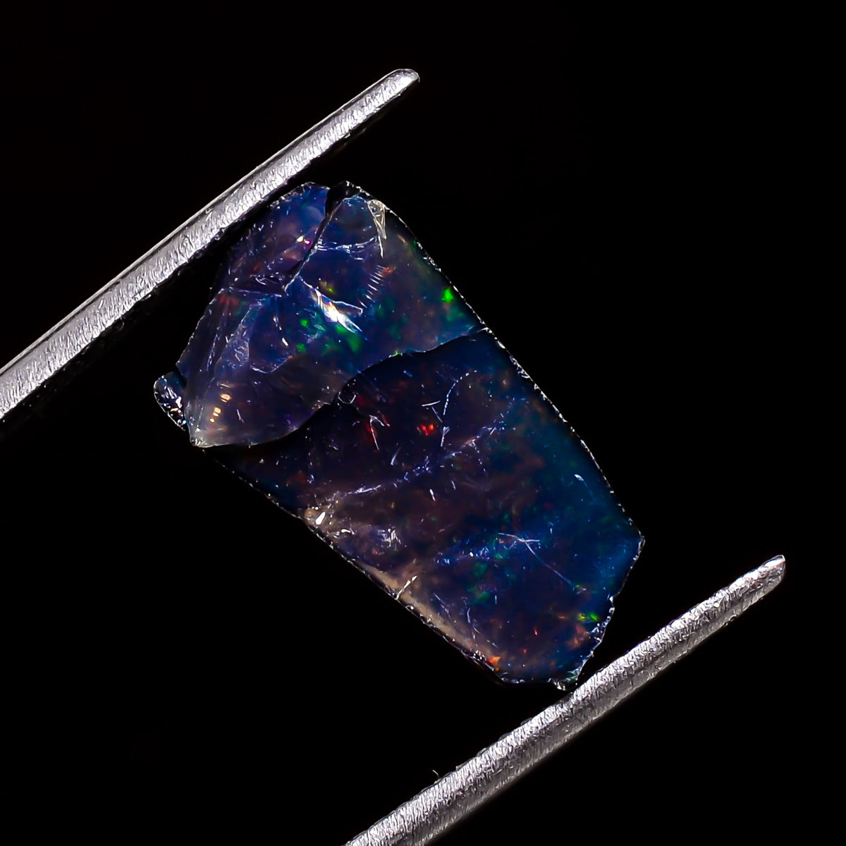 Elegant Top Grade Quality 100% Natural Welo Fire Black Ethiopian Opal Rough Loose Gemstone For Making Jewelry 17X9X8 MM 5.5 Cts. KR05-58 Sunkarton