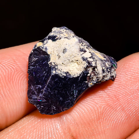 Immaculate Top Grade Quality 100% Natural Welo Fire Black Ethiopian Opal Rough Loose Gemstone For Making Jewelry 14X12X8 MM 5.5 Cts. KR05-62 Sunkarton