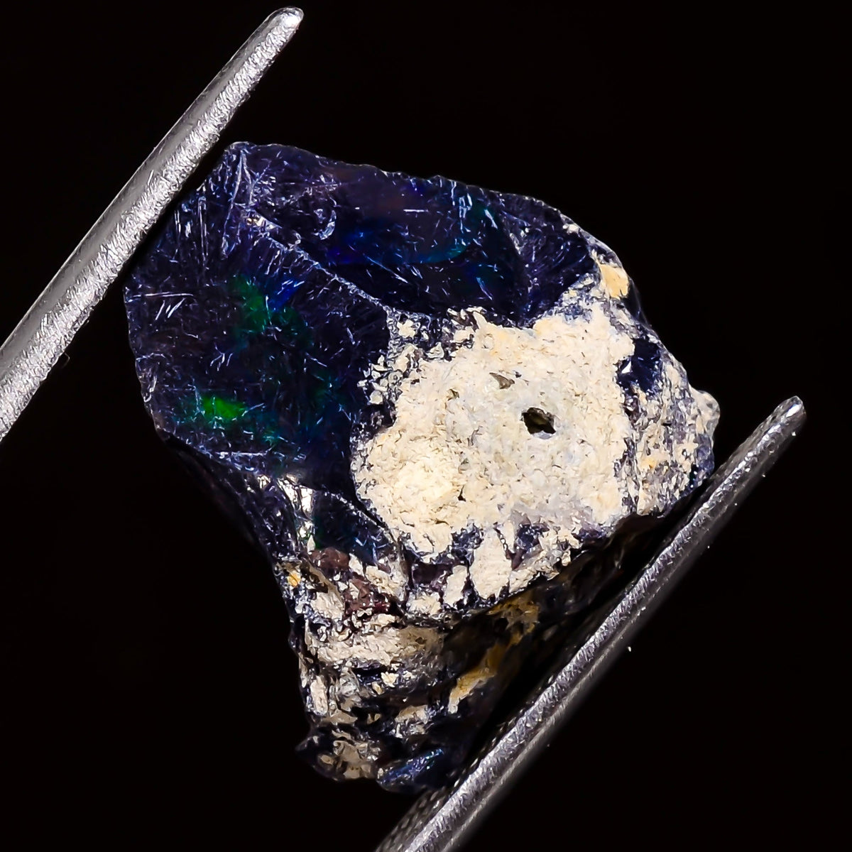 Immaculate Top Grade Quality 100% Natural Welo Fire Black Ethiopian Opal Rough Loose Gemstone For Making Jewelry 14X12X8 MM 5.5 Cts. KR05-62 Sunkarton