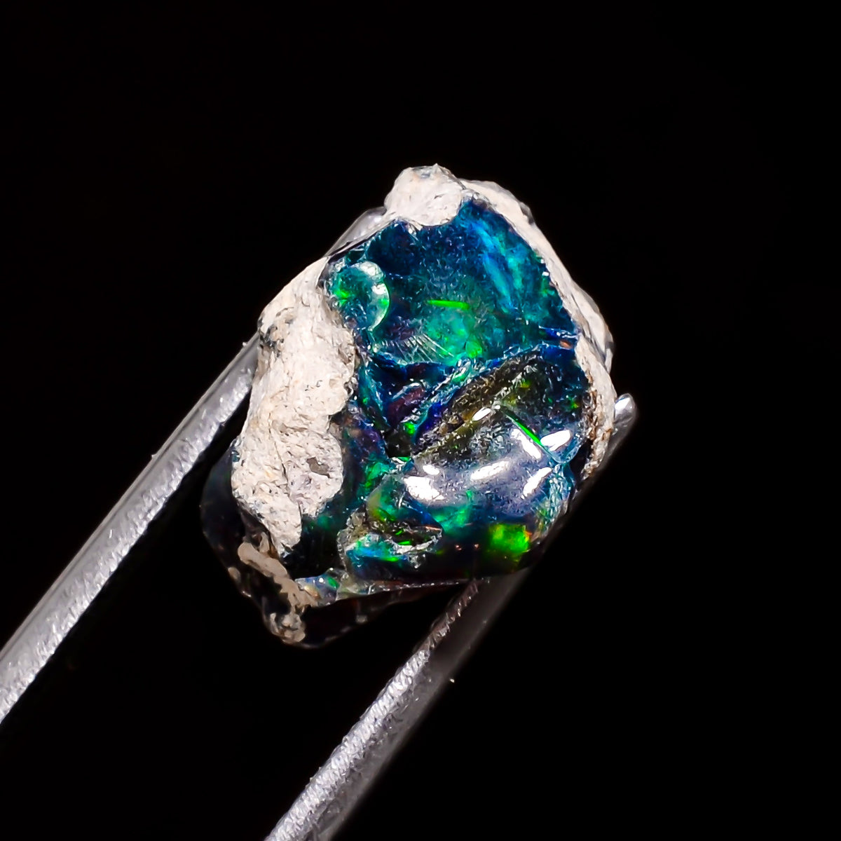 Mind Blowing Top Grade Quality 100% Natural Welo Fire Black Ethiopian Opal Rough Loose Gemstone For Making Jewelry 13X10X8 MM 5 Cts. KR05-65 Sunkarton