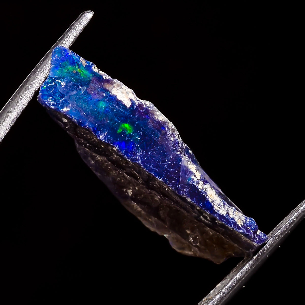 Stunning Top Grade Quality 100% Natural Welo Fire Blue Ethiopian Opal Rough Loose Gemstone For Making Jewelry 22X10X6 MM 5.5 Cts. KR05-69 Sunkarton
