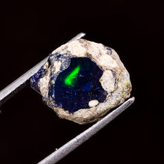 Excellent Top Grade Quality 100% Natural Welo Fire Black Ethiopian Opal Rough Loose Gemstone For Making Jewelry 15X12X8 MM 6.5 Cts. KR05-6 Sunkarton
