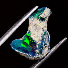 Tempting Top Grade Quality 100% Natural Welo Fire Blue Ethiopian Opal Rough Loose Gemstone For Making Jewelry 18X13X6 MM 6 Cts. KR05-71 Sunkarton