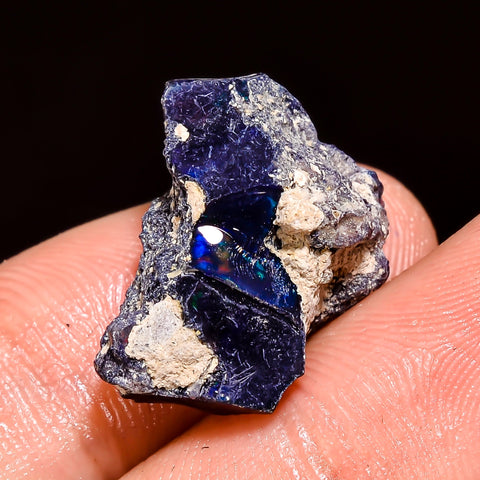 Exclusive Top Grade Quality 100% Natural Welo Fire Black Ethiopian Opal Rough Loose Gemstone For Making Jewelry 19X14X9 MM 8.5 Cts. KR05-7 Sunkarton