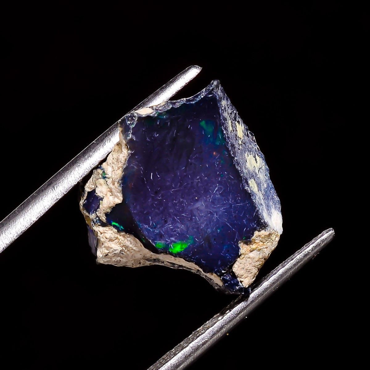 Gorgeous Top Grade Quality 100% Natural Welo Fire Black Ethiopian Opal Rough Loose Gemstone For Making Jewelry 16X14X9 MM 6.5 Cts. KR05-86 Sunkarton