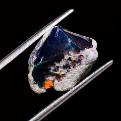 Splendid Top Grade Quality 100% Natural Welo Fire Black Ethiopian Opal Rough Loose Gemstone For Making Jewelry 16X13X10 MM 7 Cts. KR05-92 Sunkarton