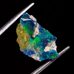 Terrific Top Grade Quality 100% Natural Welo Fire Black Ethiopian Opal Rough Loose Gemstone For Making Jewelry 18X10X7 MM 6 Cts. KR05-97 Sunkarton