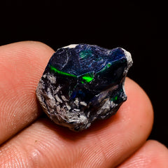 Unique Top Grade Quality 100% Natural Welo Fire Black Ethiopian Opal Rough Loose Gemstone For Making Jewelry 16X14X9 MM 8.5 Cts. KR05-98 Sunkarton