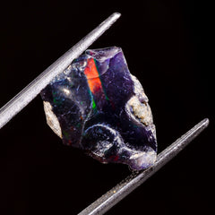 Fabulous Top Grade Quality 100% Natural Welo Fire Black Ethiopian Opal Rough Loose Gemstone For Making Jewelry 16X12X10 MM 7 Cts. KR05-9 Sunkarton