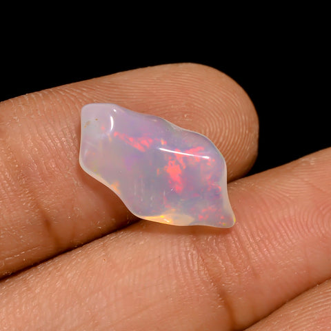 Wonderful Top Grade Quality 100% Natural Welo Fire White Ethiopian Opal Rough Loose Gemstone For Making Jewelry 16X8X5 MM 2.5 Cts. KR06-100 Sunkarton