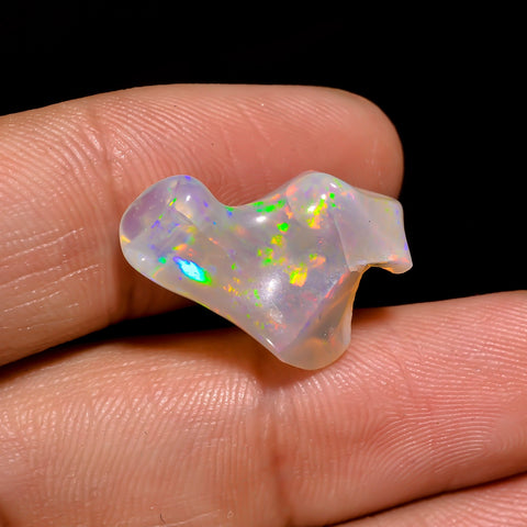 Fabulous Top Grade Quality 100% Natural Welo Fire Brown Ethiopian Opal Rough Loose Gemstone For Making Jewelry 19X12X10 MM 9 Cts. KR06-10 Sunkarton