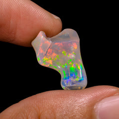 Fabulous Top Grade Quality 100% Natural Welo Fire Brown Ethiopian Opal Rough Loose Gemstone For Making Jewelry 19X12X10 MM 9 Cts. KR06-10 Sunkarton