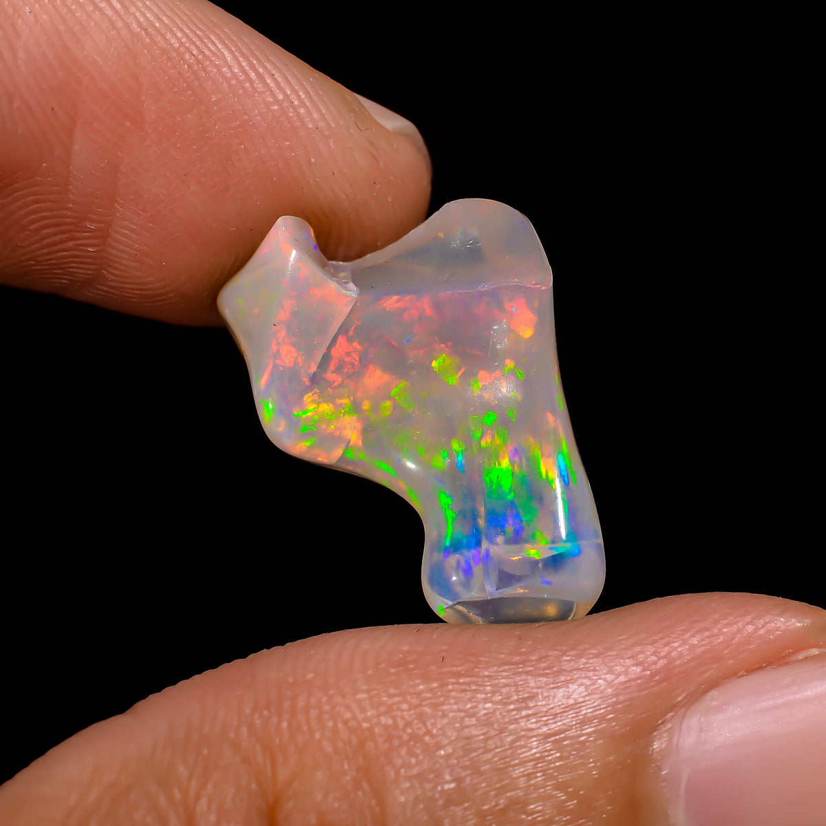 Fabulous Top Grade Quality 100% Natural Welo Fire Brown Ethiopian Opal Rough Loose Gemstone For Making Jewelry 19X12X10 MM 9 Cts. KR06-10 Sunkarton