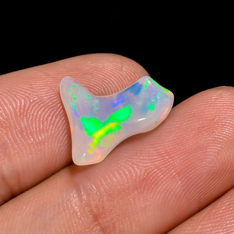 Fantastic Top Grade Quality 100% Natural Welo Fire White Ethiopian Opal Rough Loose Gemstone For Making Jewelry 13X11X5 MM 3.5 Cts. KR06-11 Sunkarton