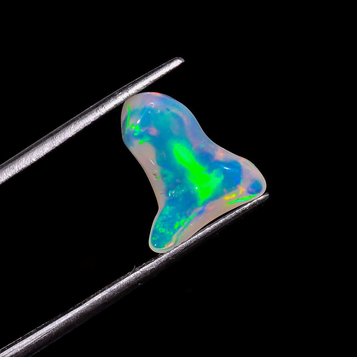 Fantastic Top Grade Quality 100% Natural Welo Fire White Ethiopian Opal Rough Loose Gemstone For Making Jewelry 13X11X5 MM 3.5 Cts. KR06-11 Sunkarton