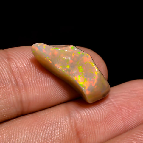 Immaculate Top Grade Quality 100% Natural Welo Fire Brown Ethiopian Opal Rough Loose Gemstone For Making Jewelry 21X9X8 MM 6 Cts. KR06-13 Sunkarton
