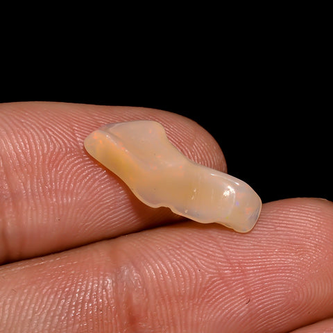 Superb Top Grade Quality 100% Natural Welo Fire Brown Ethiopian Opal Rough Loose Gemstone For Making Jewelry 17X7X4 MM 2 Cts. KR06-19 Sunkarton