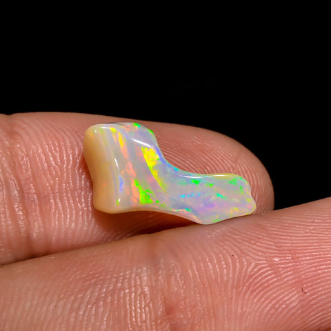 Tempting Top Grade Quality 100% Natural Welo Fire White Ethiopian Opal Rough Loose Gemstone For Making Jewelry 16X7X5 MM 2.5 Cts. KR06-22 Sunkarton