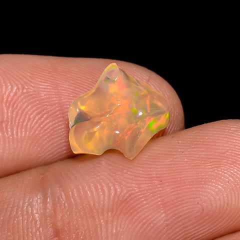 Amazing Top Grade Quality 100% Natural Welo Fire Brown Ethiopian Opal Rough Loose Gemstone For Making Jewelry 10X8X3 MM 1.5 Cts. KR06-26 Sunkarton